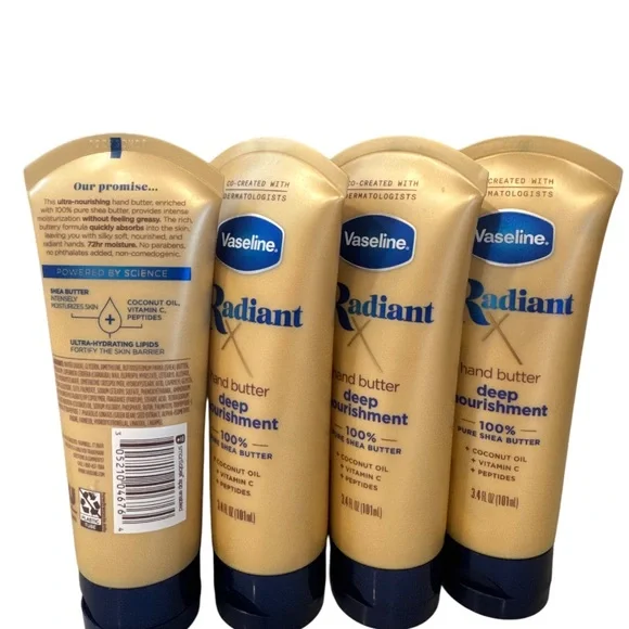 Vaseline Radiant X Hand Butter travel size x4 - Picture 2 of 3